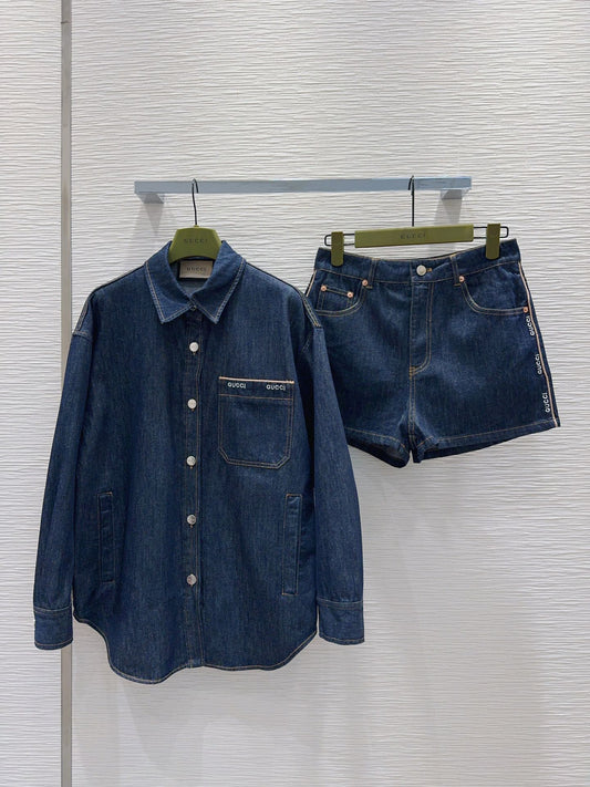 Hochwertiger, tanninfermentierter, gewaschener Denimanzug