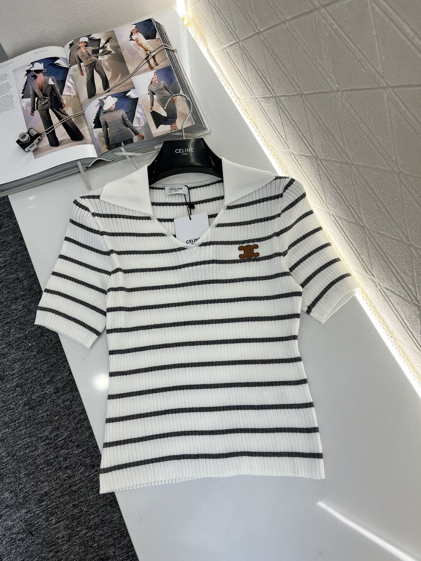 Gestreiftes Stricktop