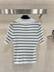 Striped knitted top