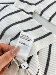 Striped knitted top