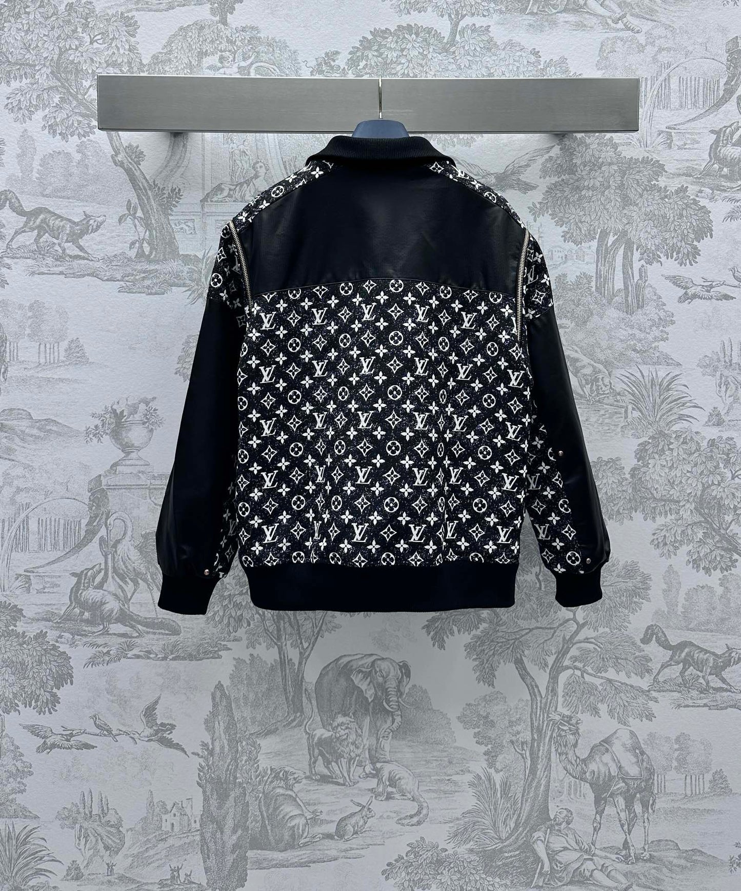 Veste en cuir bidirectionnelle