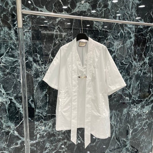 Hemd mit Horsebit-Schleife