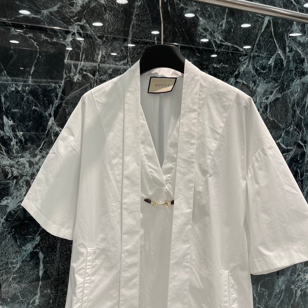 Hemd mit Horsebit-Schleife