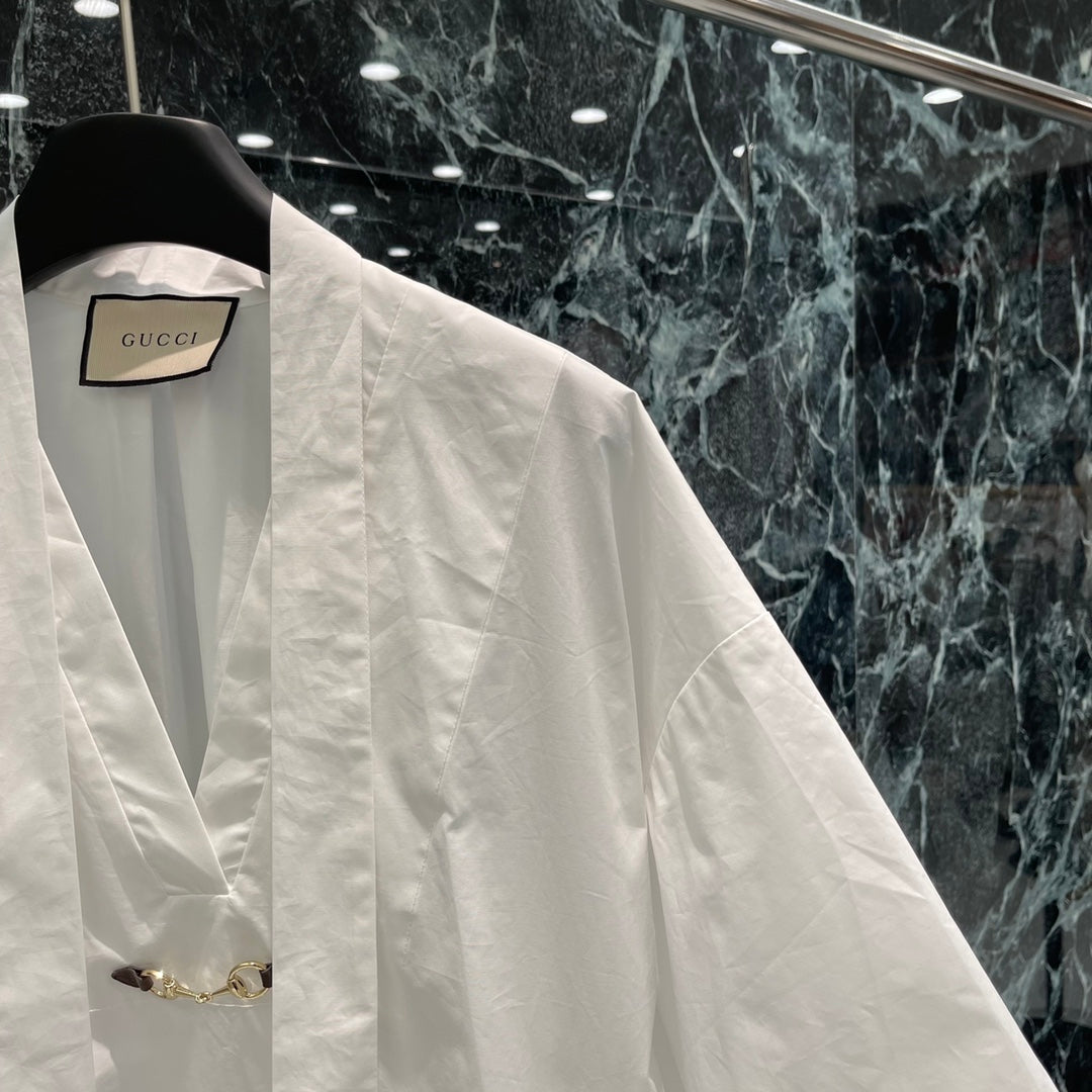 Hemd mit Horsebit-Schleife