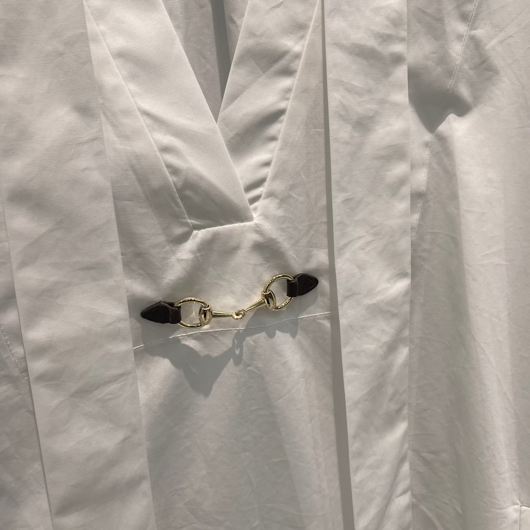 Hemd mit Horsebit-Schleife