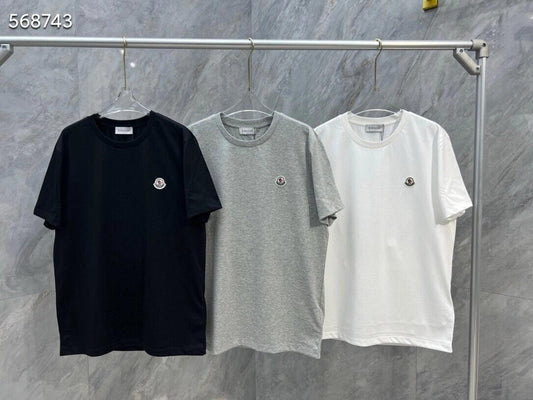 Nouveau t-shirt classique à manches courtes avec logo de sceau brodé en feutre 