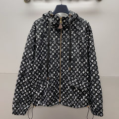 Printed sun protection hooded jacket