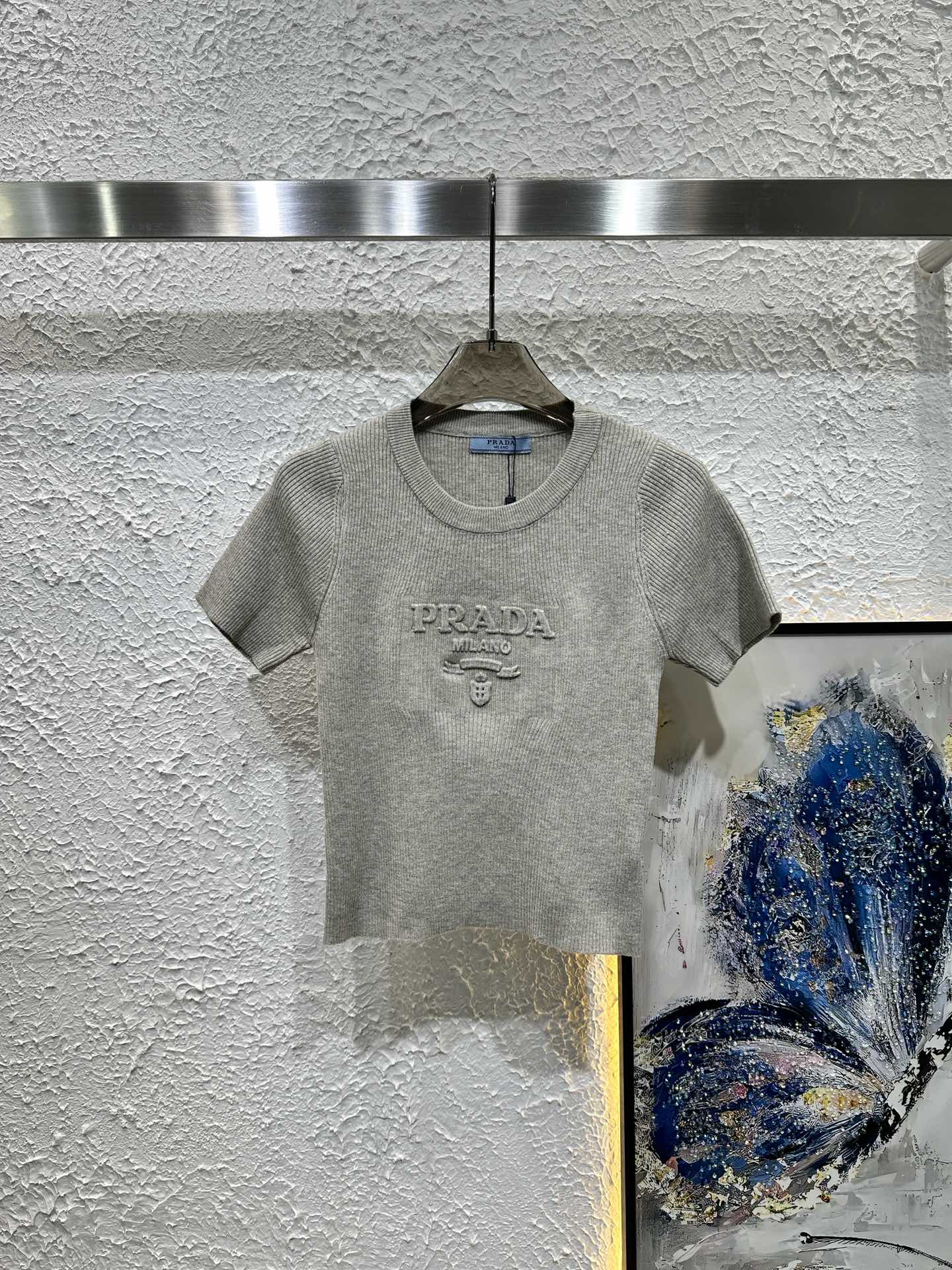 Manches courtes tricotées imprimées en acier tridimensionnel