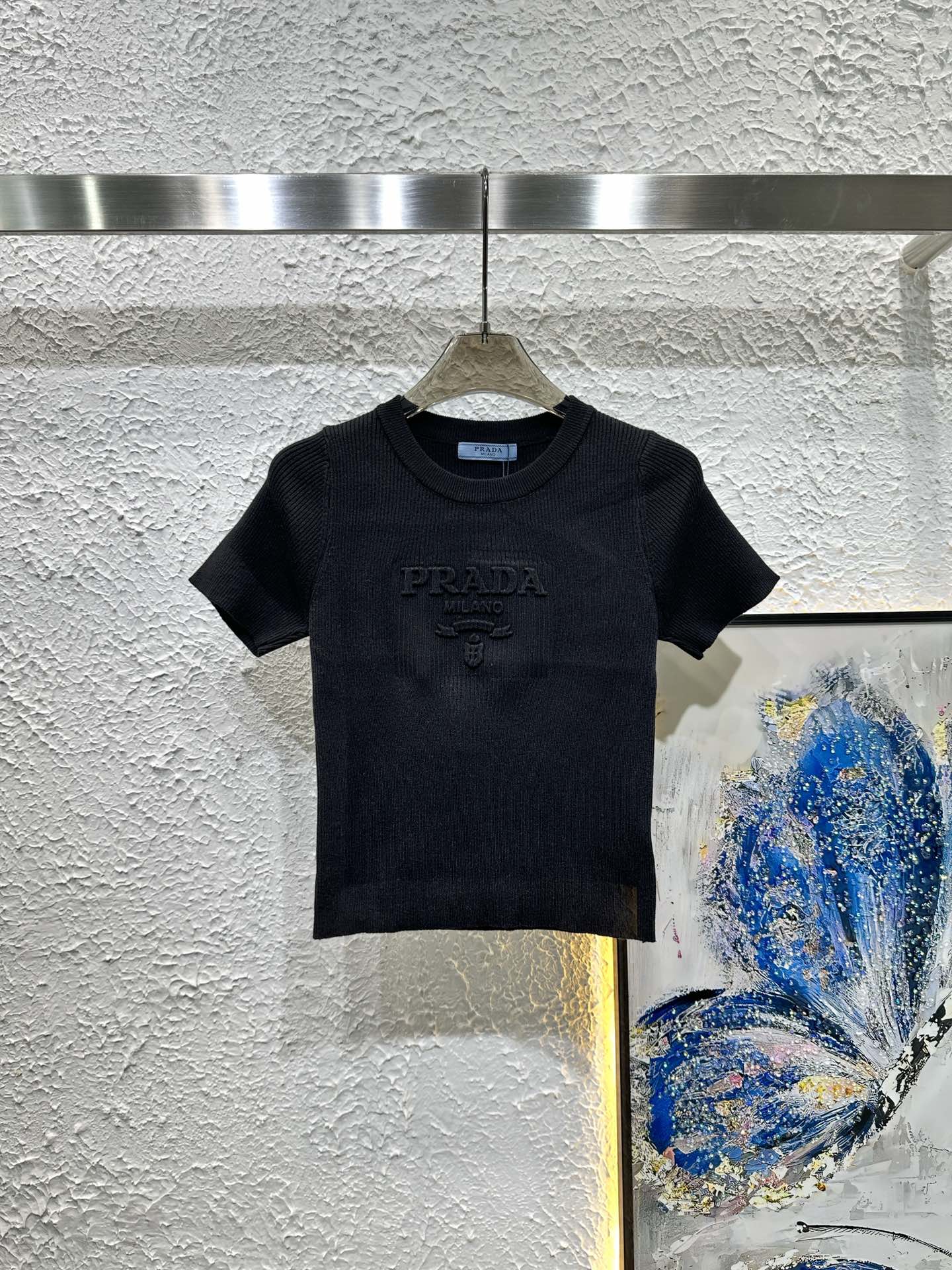 Manches courtes tricotées imprimées en acier tridimensionnel