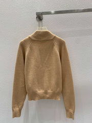 Cardigan tricoté à col montant