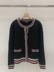 Braided Crewneck Cardigan