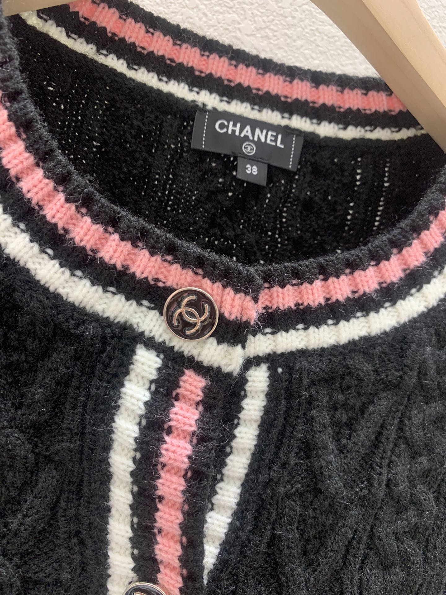 Geflochtener Rundhals-Cardigan