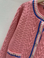Braided Crewneck Cardigan