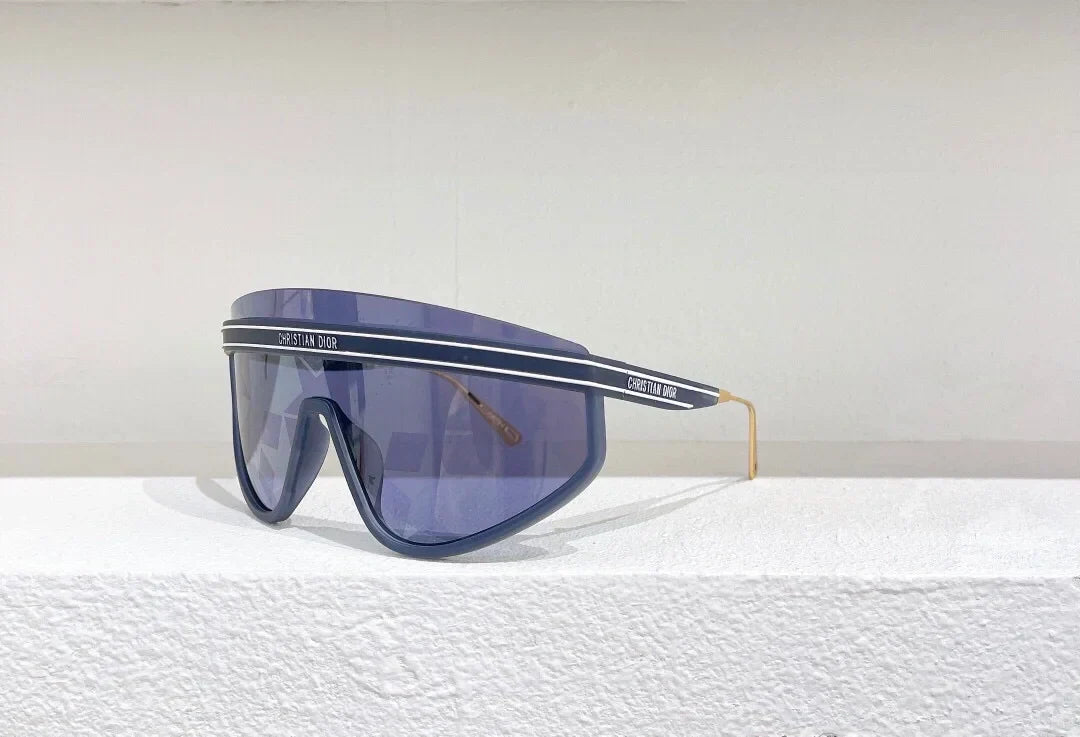 Sonnenbrille im Stil einer unregelmäßigen Augenmuschel