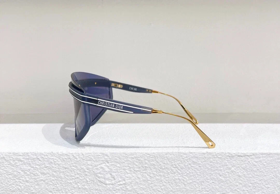 Sonnenbrille im Stil einer unregelmäßigen Augenmuschel