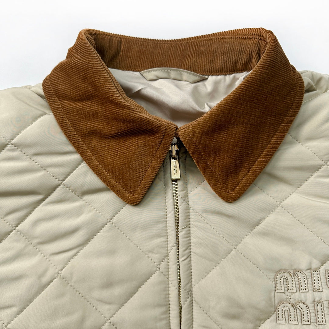 Baumwolljacke mit Rautenmuster