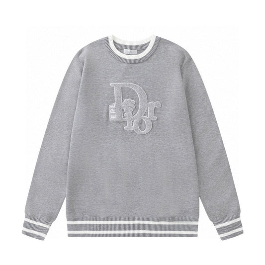 Pull en tricot à col rond et manches longues 