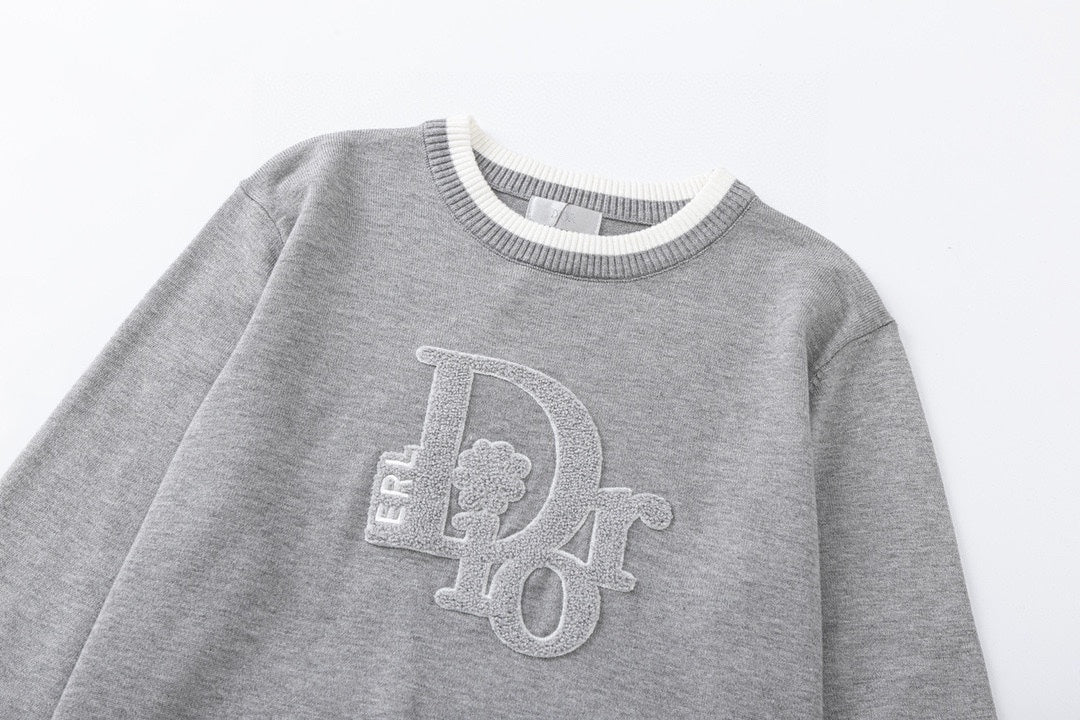 Rundhals-Strickpullover Langarmpullover 