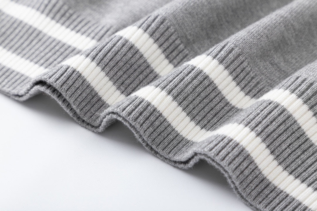 Rundhals-Strickpullover Langarmpullover 