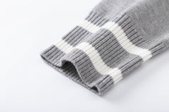 Pull en tricot à col rond et manches longues 