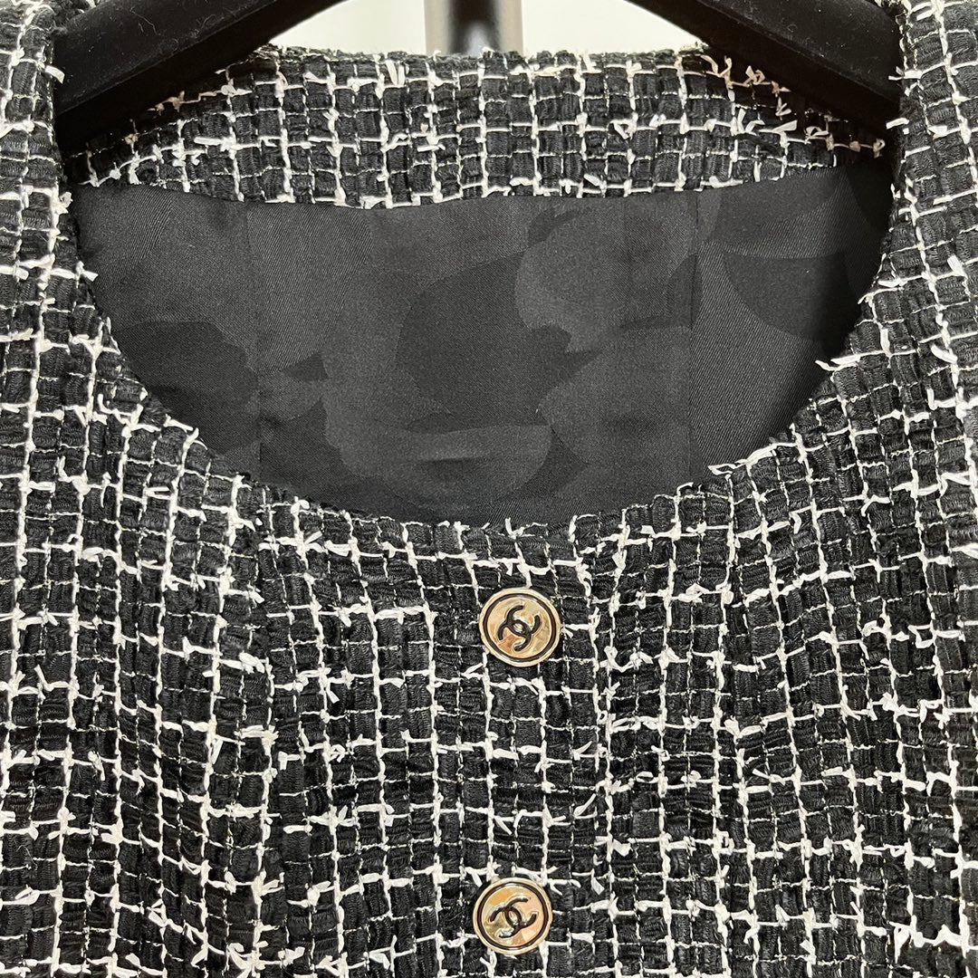 Weiche Tweedjacke im Tartan-Stil