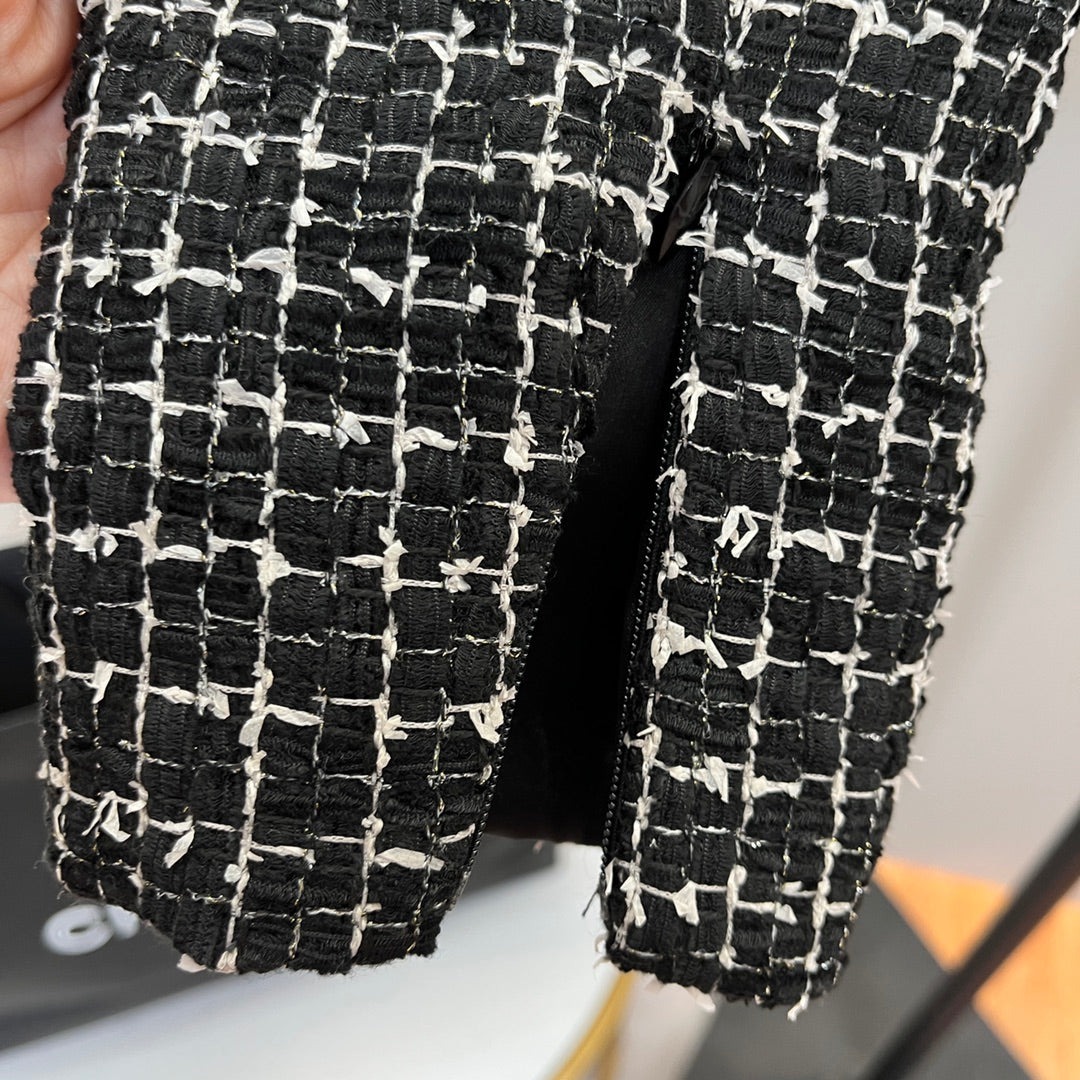 Weiche Tweedjacke im Tartan-Stil