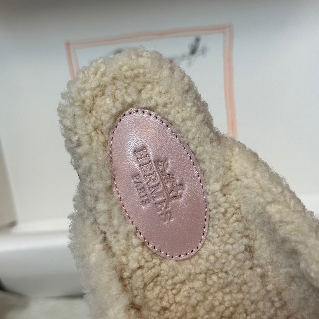 Demi-chaussons en fourrure