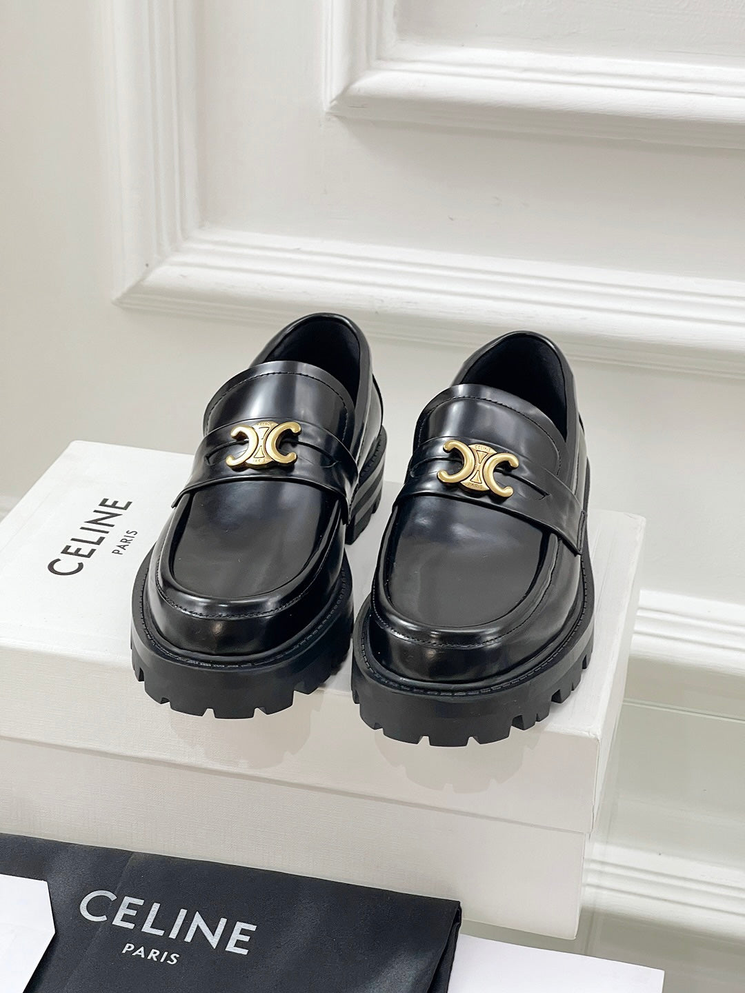 Mocassins Arc de Triomphe à semelles épaisses