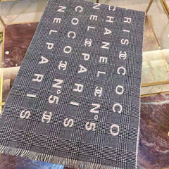 Letter check scarf