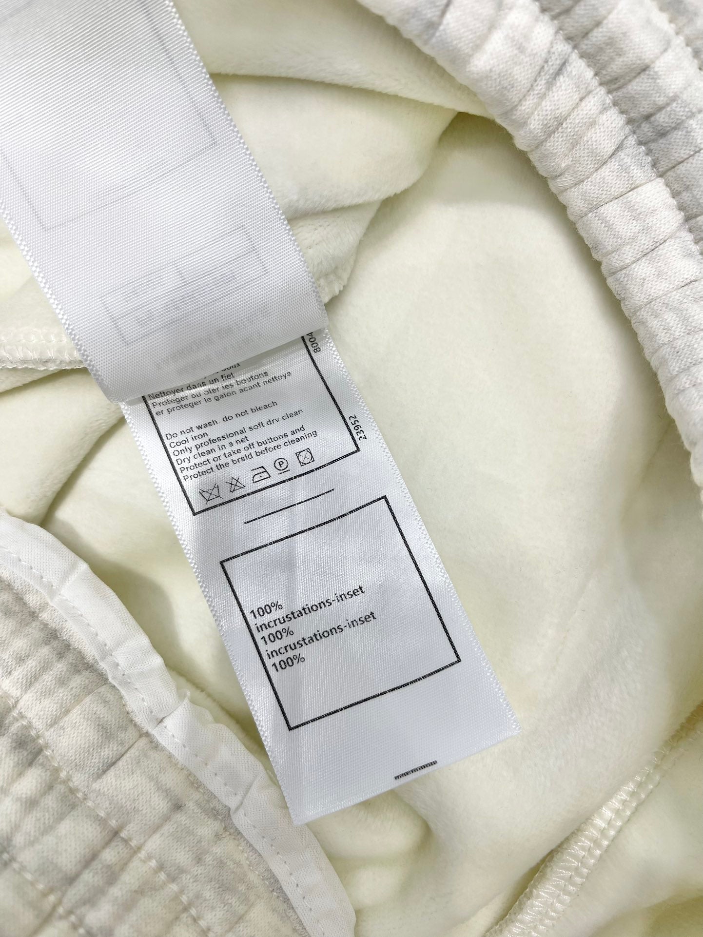 Pantalon de survêtement en peluche à taille serrée et jambe droite