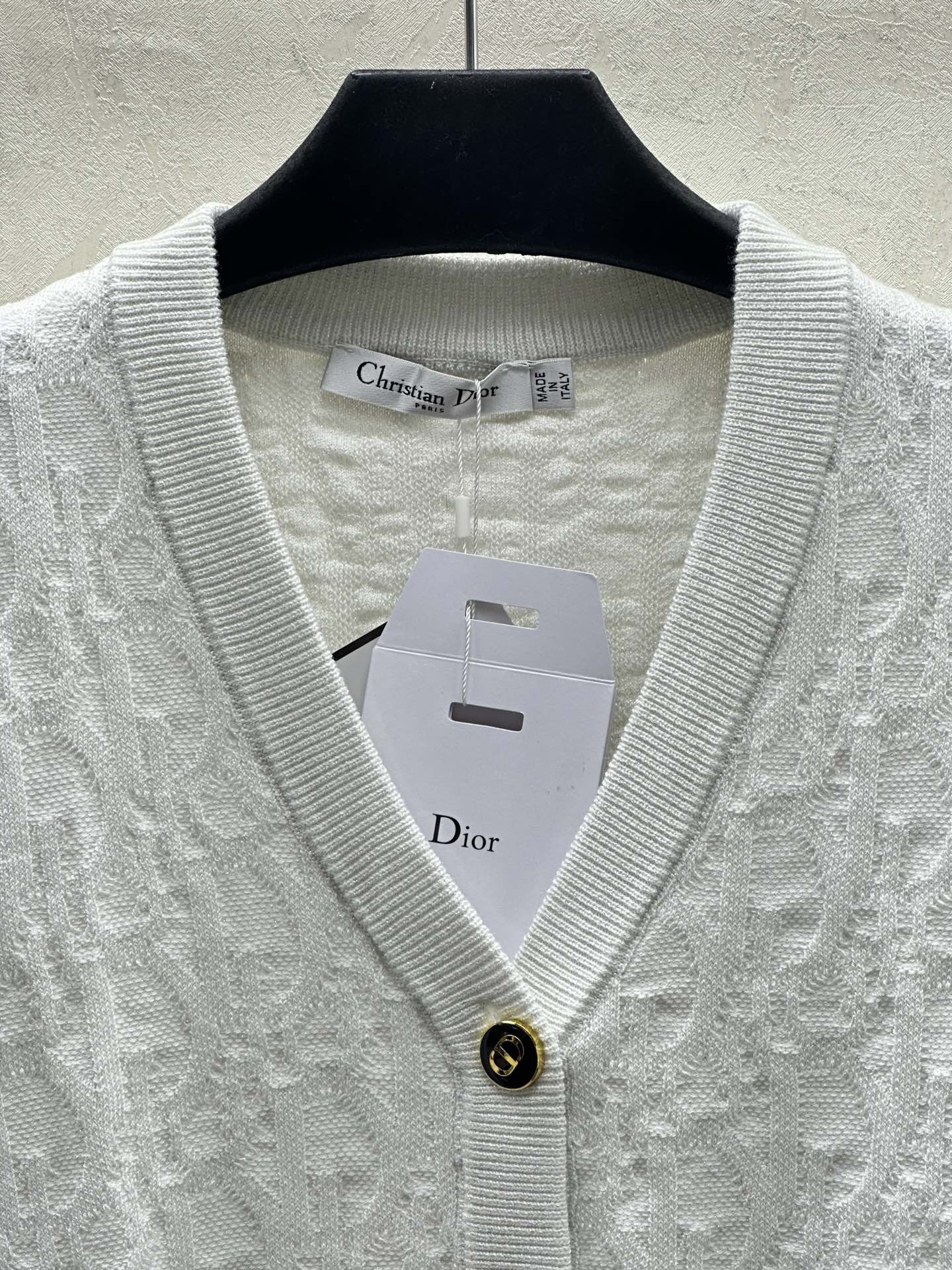 Veste cardigan à col en V en tricot jacquard foncé