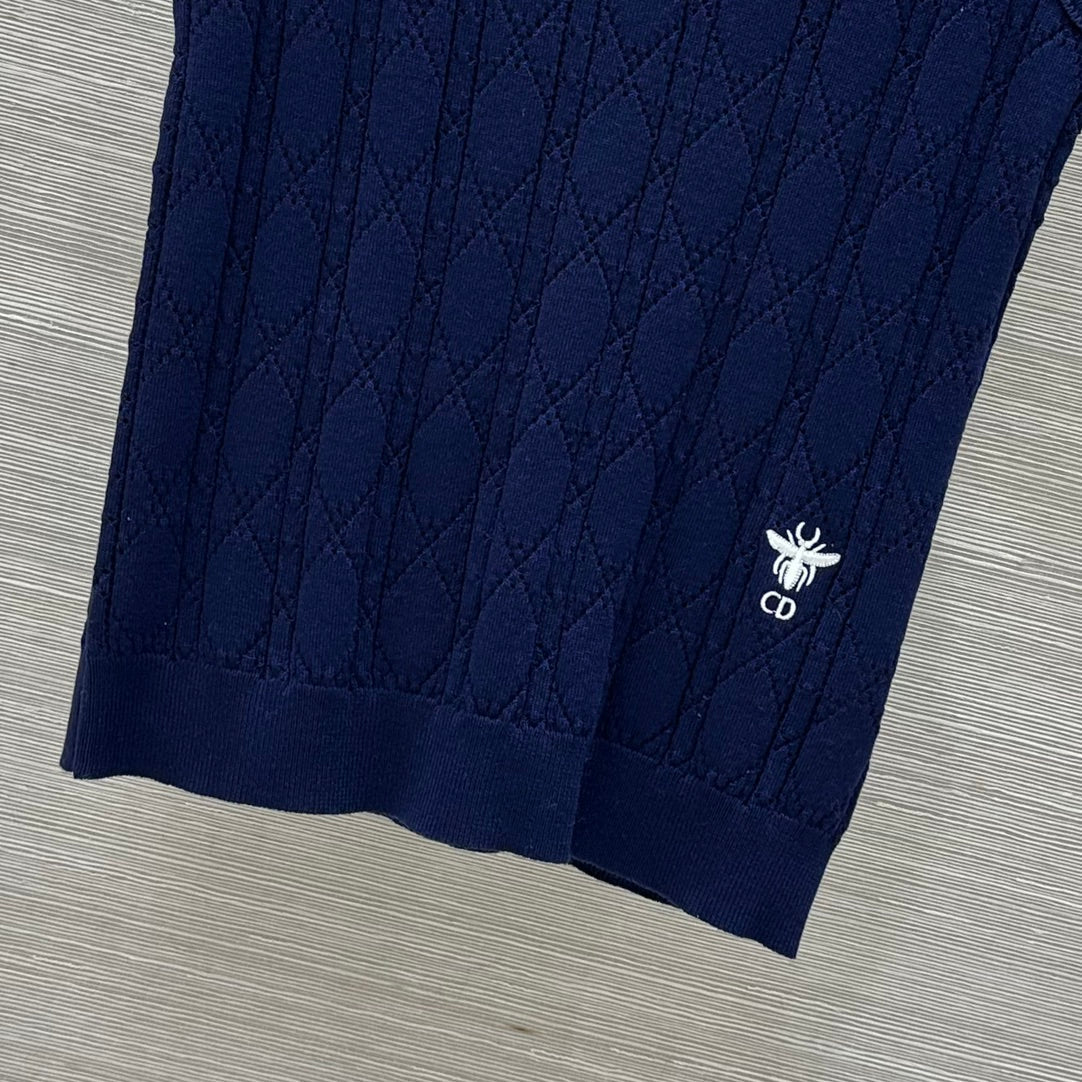 Gilet polo creux à manches courtes de style célébrité