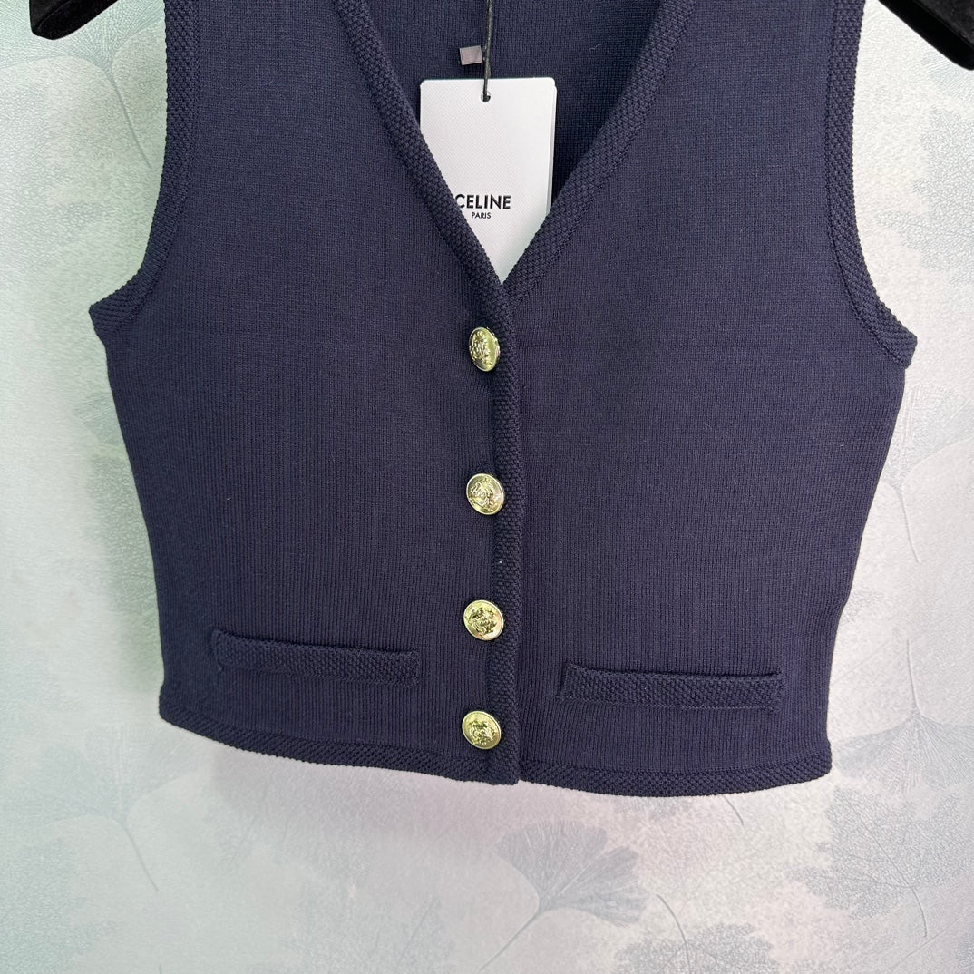 Gilet cardigan à col en V