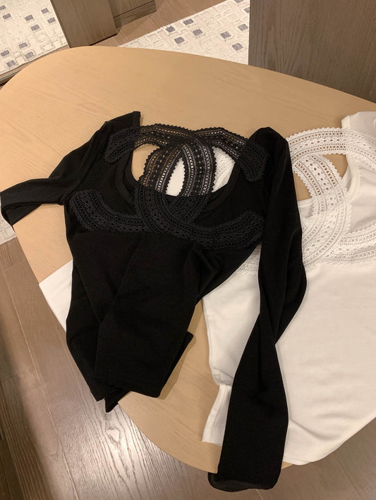 Water-soluble lace top