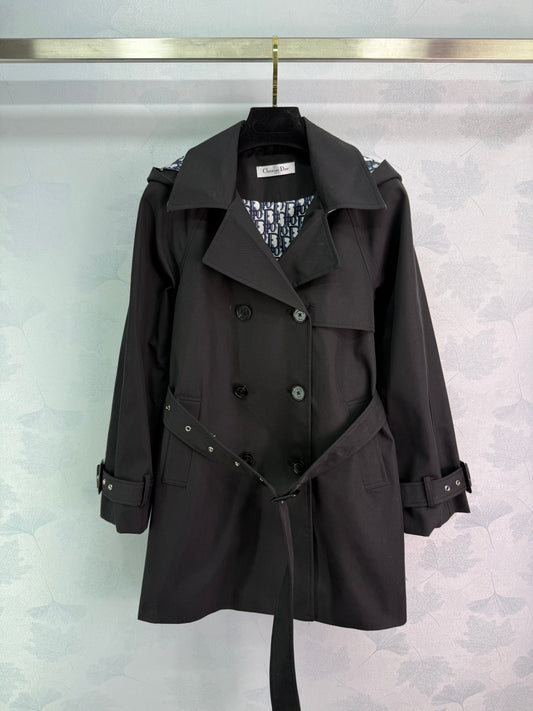 lapel belted trench coat