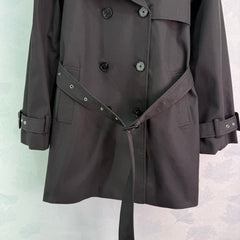 lapel belted trench coat