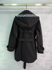 lapel belted trench coat