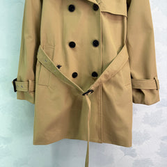 lapel belted trench coat