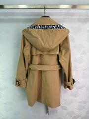 lapel belted trench coat