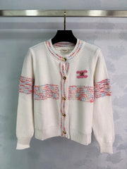 Arc de Triomphe knitted round neck long-sleeved cardigan