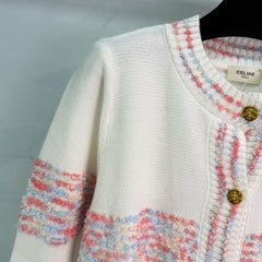 Arc de Triomphe knitted round neck long-sleeved cardigan