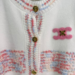 Arc de Triomphe knitted round neck long-sleeved cardigan