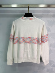 Arc de Triomphe knitted round neck long-sleeved cardigan