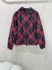 Classic Twill Check Reversible Hooded Jacket