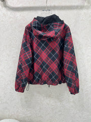 Classic Twill Check Reversible Hooded Jacket