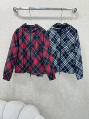 Classic Twill Check Reversible Hooded Jacket