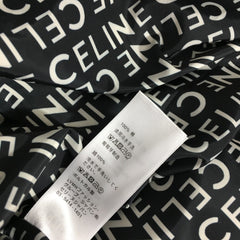 All-over letter print stand-up collar sleeveless vest