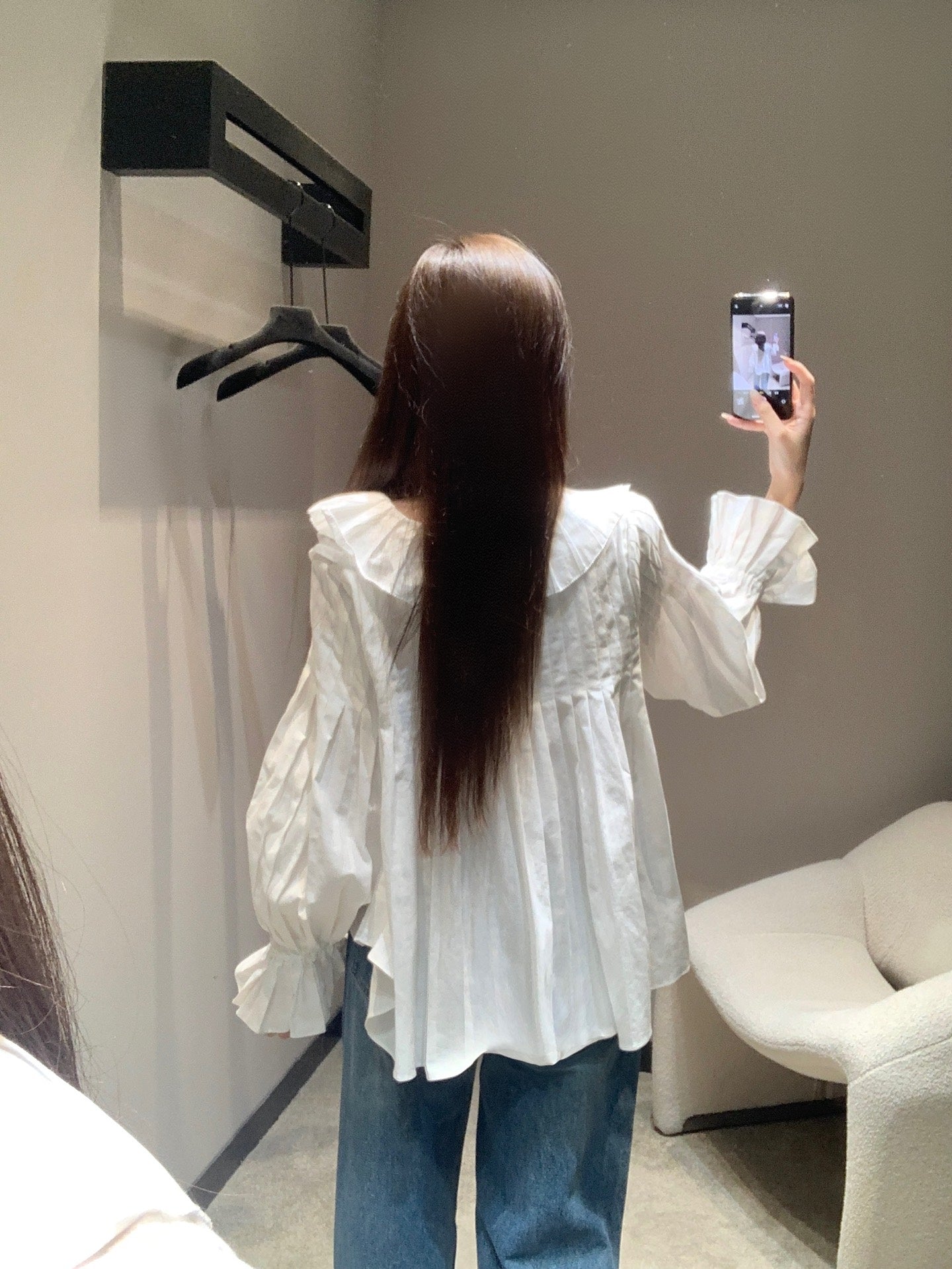 Bedrucktes Slim-Fit-Stretch-Hemd mit Streifen