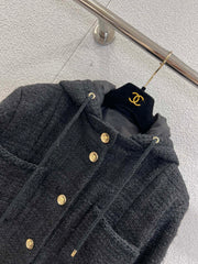 New model from the Handicraft Workshop series: woven four-pocket hooded nylon jacket