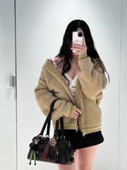 Soft silhouette lambswool coat